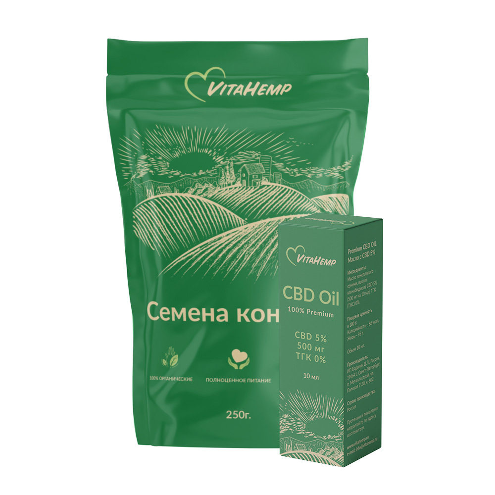 Семена VitaHemp + Масло CBD 30% (30 мл)